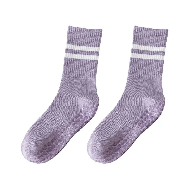 Anti-slip Mid-Tube Sports Socks for Fitness and Yoga - GripFit (Buy 1 Get 1 Free)-Purple (Buy 1 Get 1 Free)-State of Style