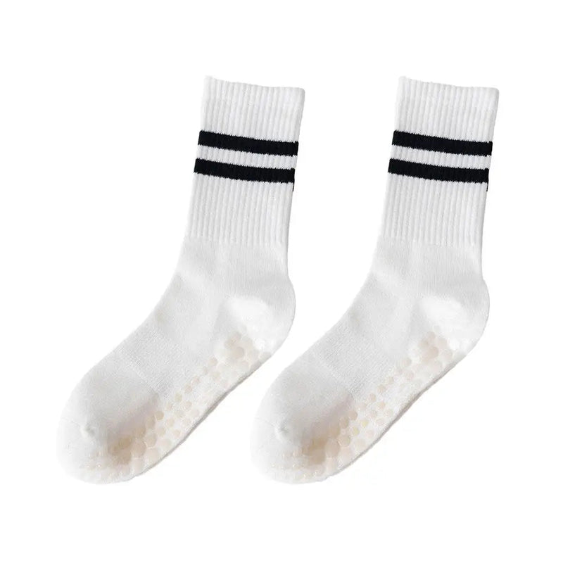 Anti-slip Mid-Tube Sports Socks for Fitness and Yoga - GripFit (Buy 1 Get 1 Free)-White (1+1 Free)-State of Style