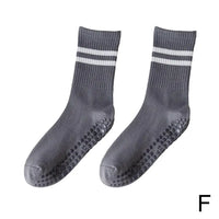 Anti-Slip Mid-Tube Sports Socks for Fitness and Yoga - GripFit-Grey-State of Style