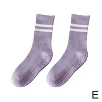 Anti-Slip Mid-Tube Sports Socks for Fitness and Yoga - GripFit-Purple-State of Style