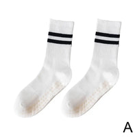 Anti-Slip Mid-Tube Sports Socks for Fitness and Yoga - GripFit-White-State of Style