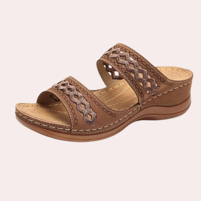 Anti-slip sandals with arch support for women – Valeria-Brown-3-State of Style
