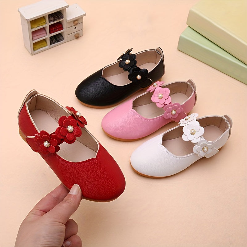 Anti-slip shoes Liv - with Soft Sole for Girls-White-5-State of Style