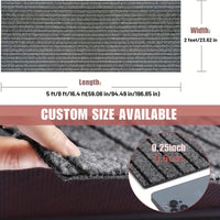 Anti-slip & Washable Runner for Indoor and Outdoor - GripLuxe-Dark grey-60 cm × 150 cm-State of Style