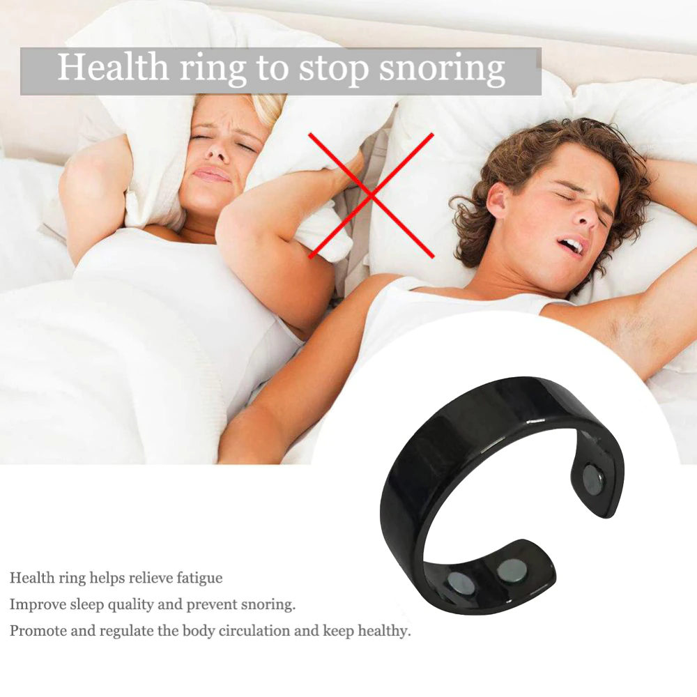 Anti-Snoring Ring | Magnetic Therapy | Adjustable-Silver-State of Style