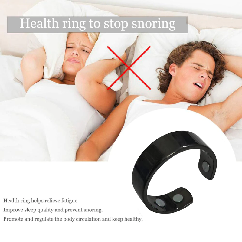 Anti-Snoring Ring | Magnetic Therapy | Adjustable-Silver-State of Style