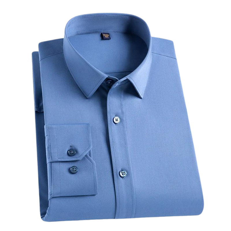 Anti Stain Shirt with Anti Crease Fabric – Damian-Dark blue-M-State of Style