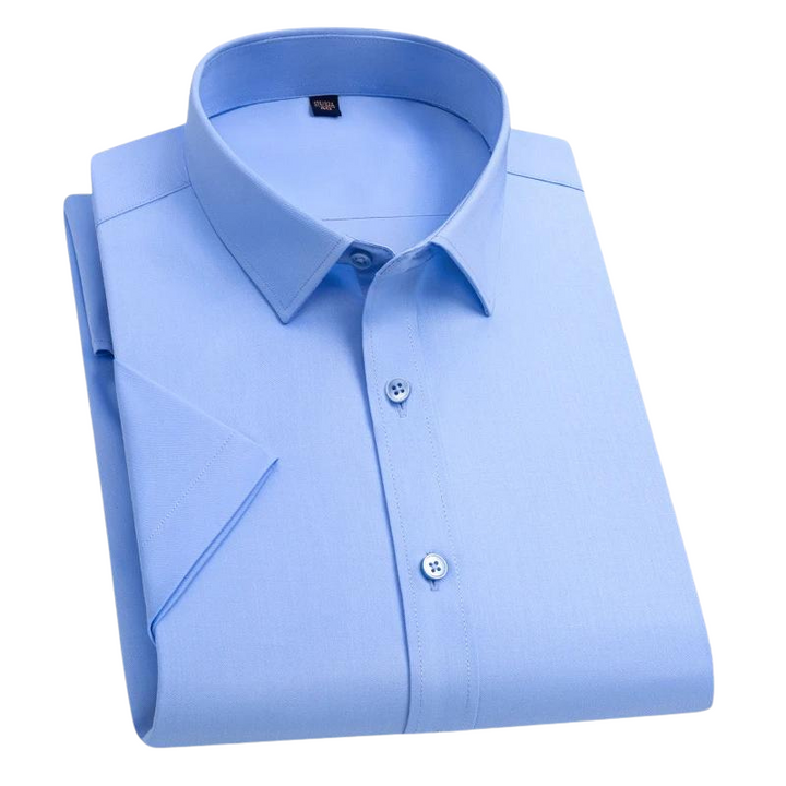Anti Stain Shirt with Anti Crease Fabric – Damian-Lichtblauw-M-State of Style