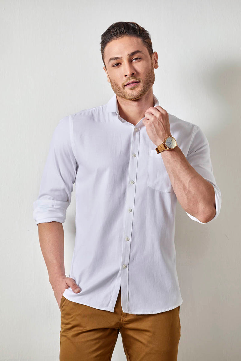 Anti Stain Shirt with Anti Crease Fabric – Damian-White-M-State of Style