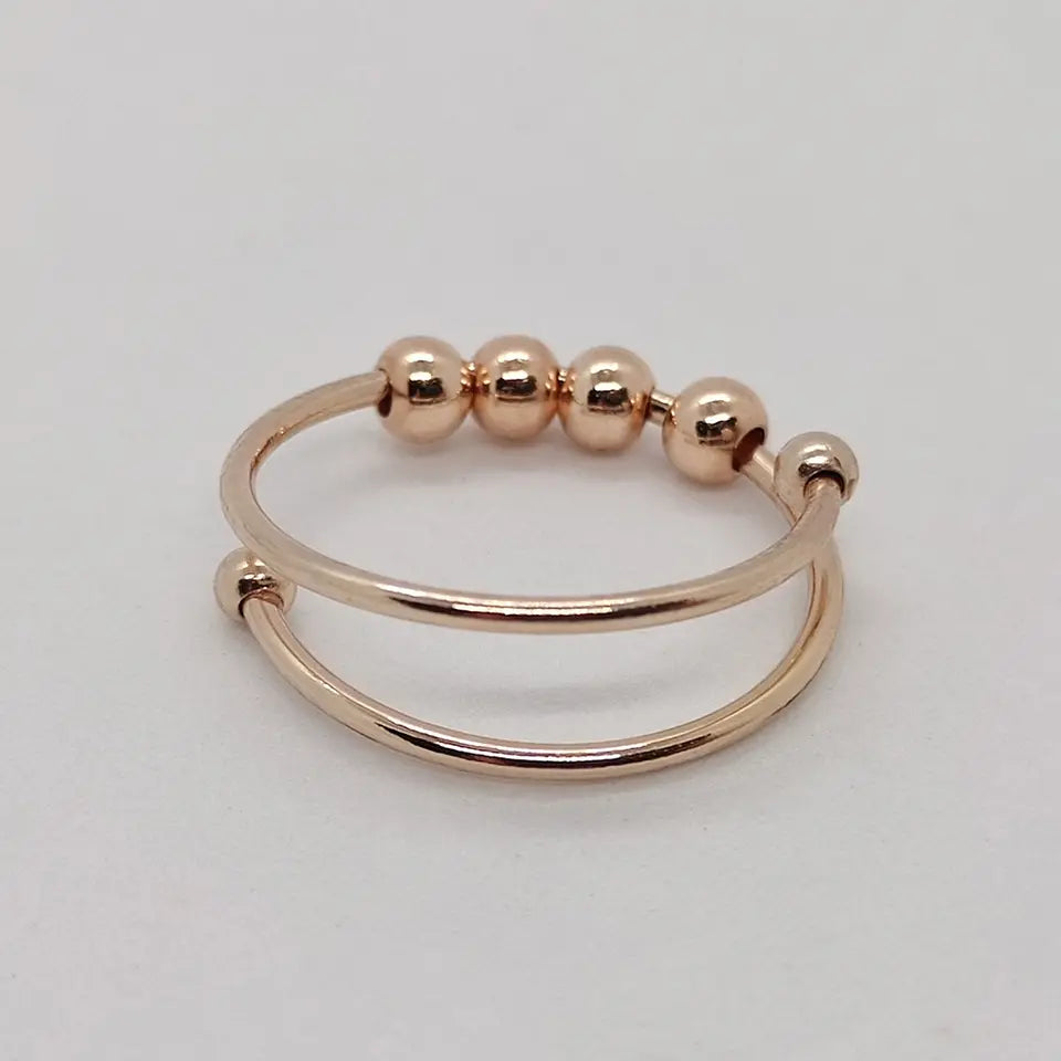Anti-Stress Ring – CalmSpin-Rose Gold-State of Style