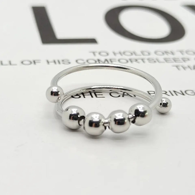 Anti-Stress Ring – CalmSpin-Silver-State of Style