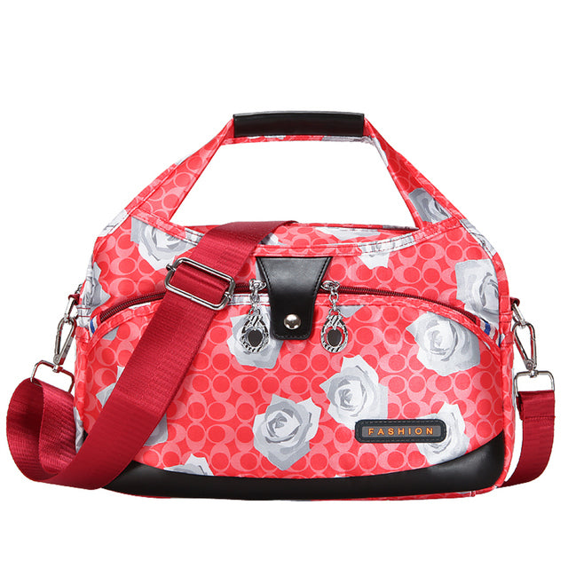 Anti-theft Crossbody Handbag for Women - Lynn-Red Flowers-State of Style