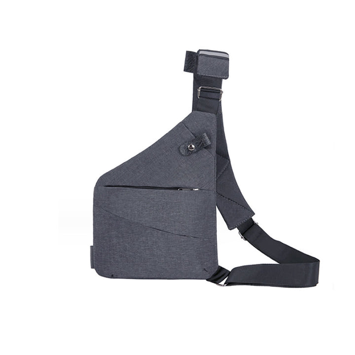 Anti-Theft Shoulder Bag - TravelSafe-Right-handed-Grey-State of Style