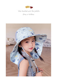 ANTI-UV KIDS SUN HAT WITH WHISTLE - SUMMER BUCKET HAT FOR BOYS AND GIRLS-Olive green-State of Style