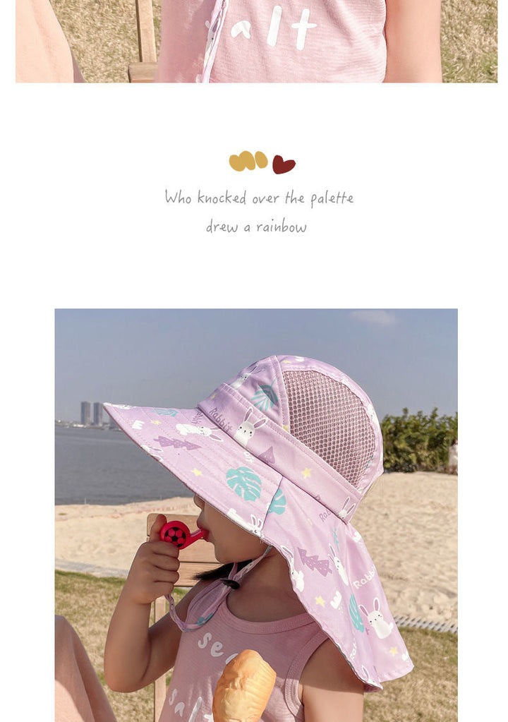 ANTI-UV KIDS SUN HAT WITH WHISTLE - SUMMER BUCKET HAT FOR BOYS AND GIRLS-Olive green-State of Style