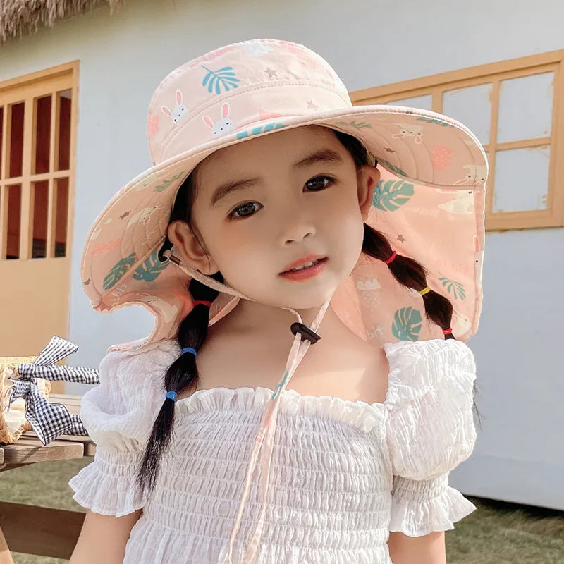 ANTI-UV KIDS SUN HAT WITH WHISTLE - SUMMER BUCKET HAT FOR BOYS AND GIRLS-Red-State of Style