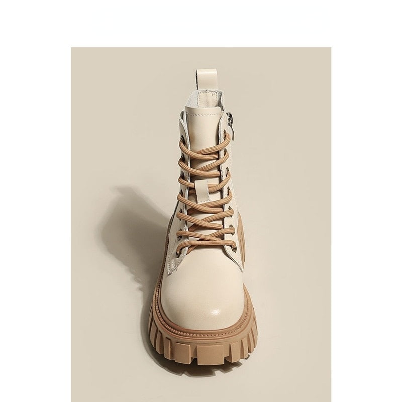 ApogeeBoots | Women’s Platform Boots-Beige-3.5-State of Style
