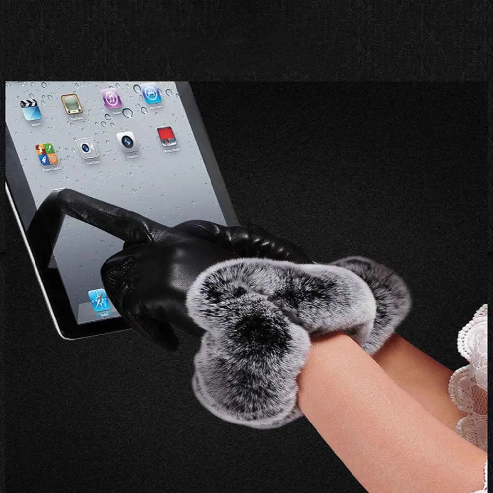 Apple Leather Gloves | Stylish and Warm-Purple-State of Style
