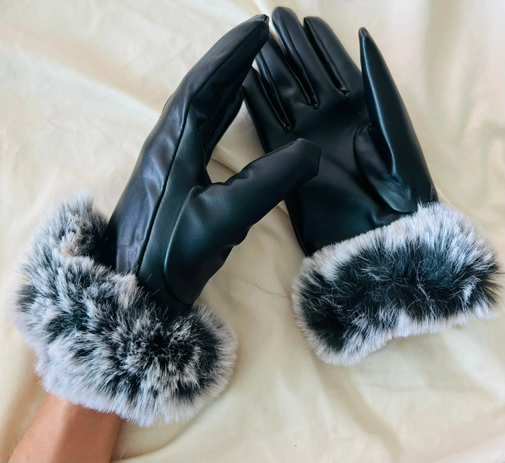 Apple Leather Gloves | Stylish and Warm-Purple-State of Style