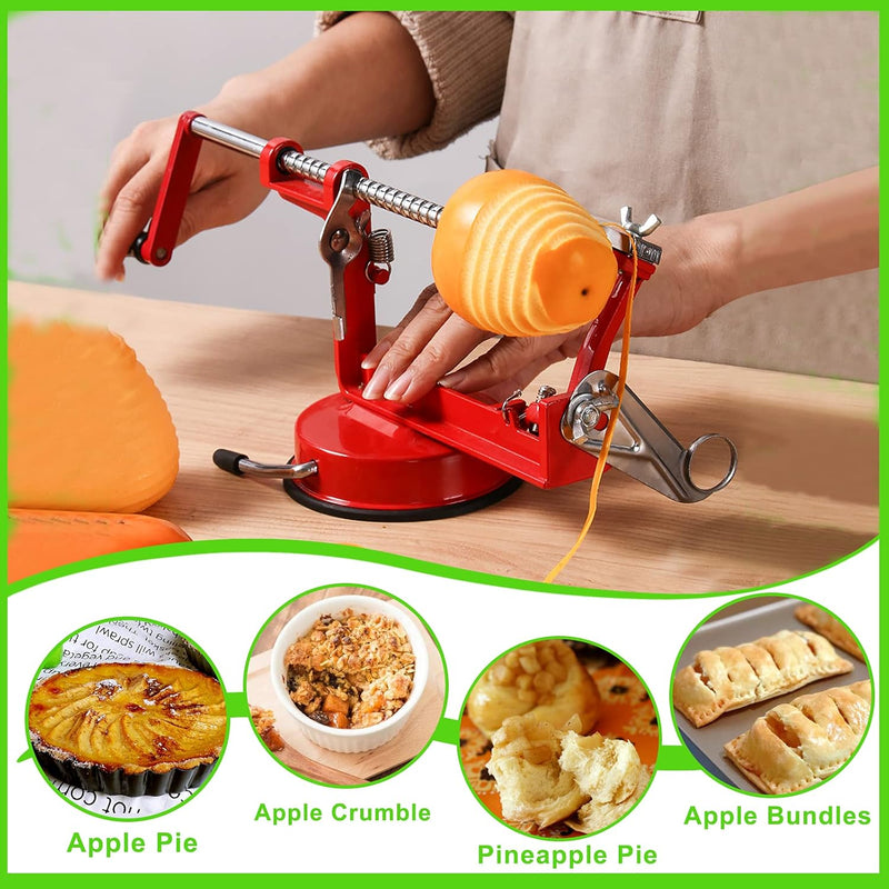 Apple Schiller & Cutter with Suction Cup - CoreSlicer-Red-State of Style