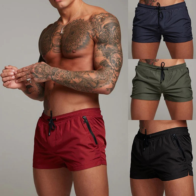 Aqua Fast-Dry Swim Shorts | Stretch Swim Shorts-Burgundy-M-State of Style