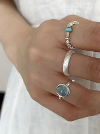 Aquamarine Silver Ring – Nerida-State of Style