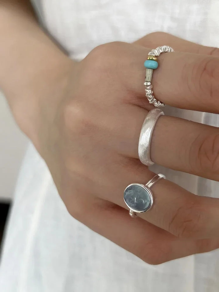 Aquamarine Silver Ring – Nerida-State of Style