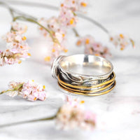 Aquamarine Spinner Ring - Selene-51mm-State of Style