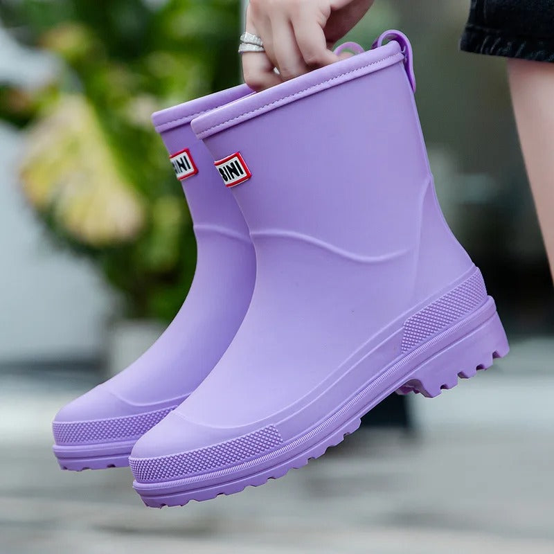 AquaStride 2.0 | Stylish Mid-Calf Waterproof Rain Boots for Women-Purple-5-State of Style