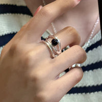 Arden Black Onyx Multi-Line Ring-State of Style