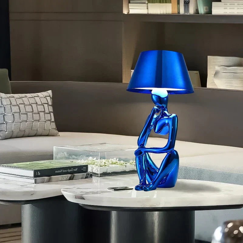Arden Designer Lamp with Timeless Design-Blue A-State of Style