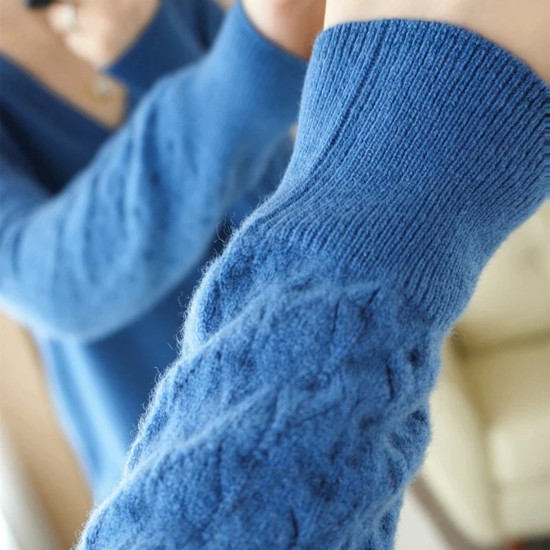 ArelyTop | Modern Women’s Sweater-Blue-S-State of Style