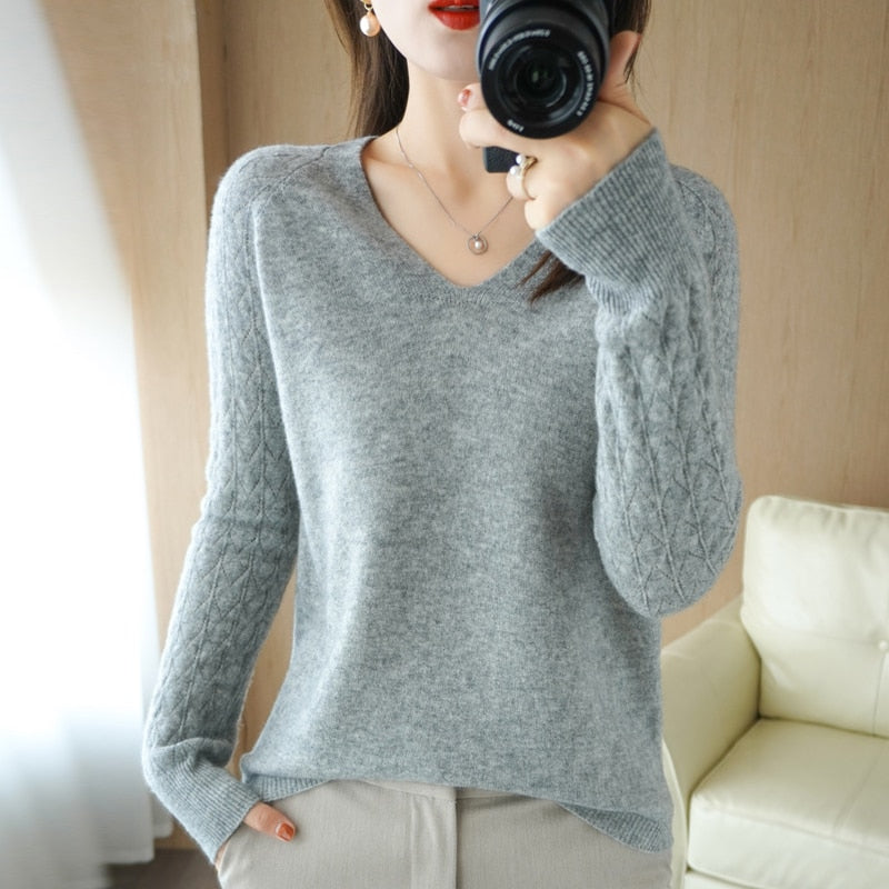 ArelyTop | Modern Women’s Sweater-Grey-S-State of Style