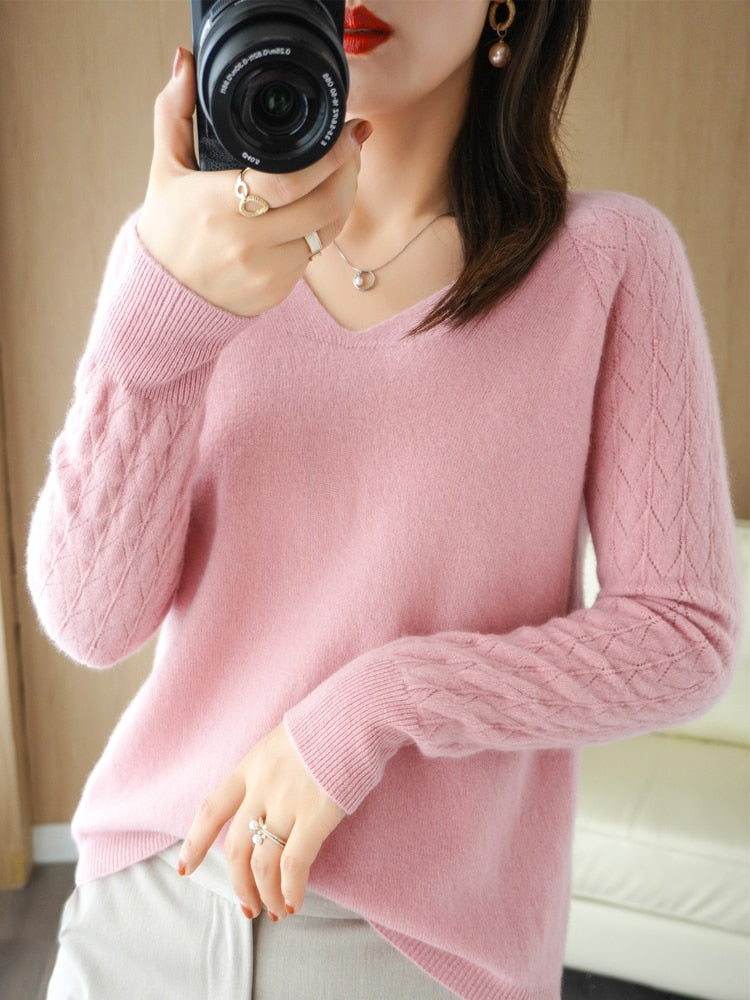 ArelyTop | Modern Women’s Sweater-Pink-S-State of Style