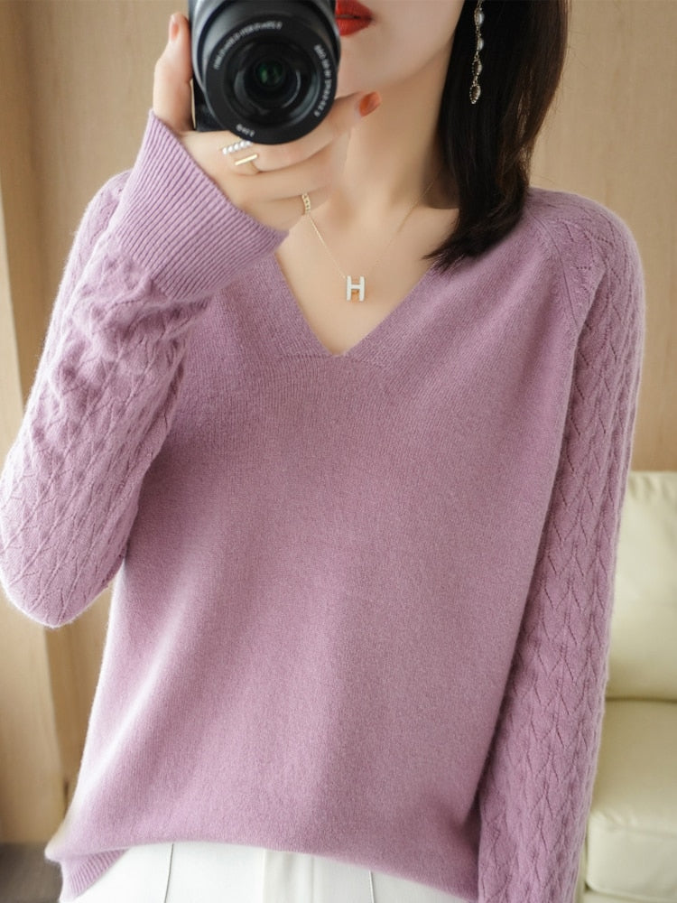 ArelyTop | Modern Women’s Sweater-Purple-S-State of Style