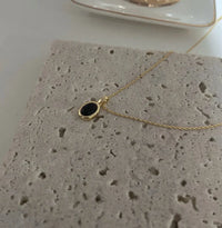 Aria Black Onyx and Pearl Stacking Necklace-State of Style