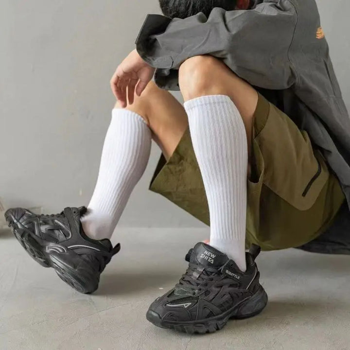 Ariston Traditional Socks – 3-Pack Knee-Length Warm & Durable Socks-3 White-State of Style