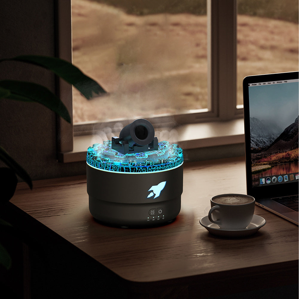 Aroma Diffuser and Humidifier with Night Lamp - LavaGlow-Black-State of Style