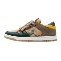 Artistic ladies and gentlemen's platform sneakers with wave design – Daiki-3-State of Style