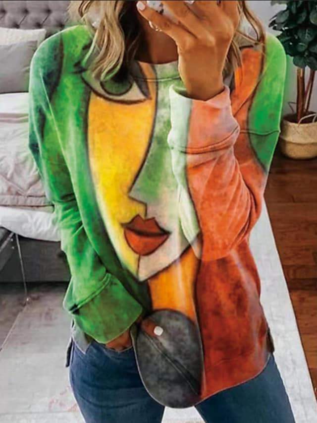 Artistic Sweater with Gradient - Lira-Green-S-State of Style