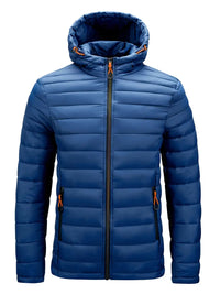 Arwen Women's Winter Puffer Jacket with Hood-Blue-S-State of Style