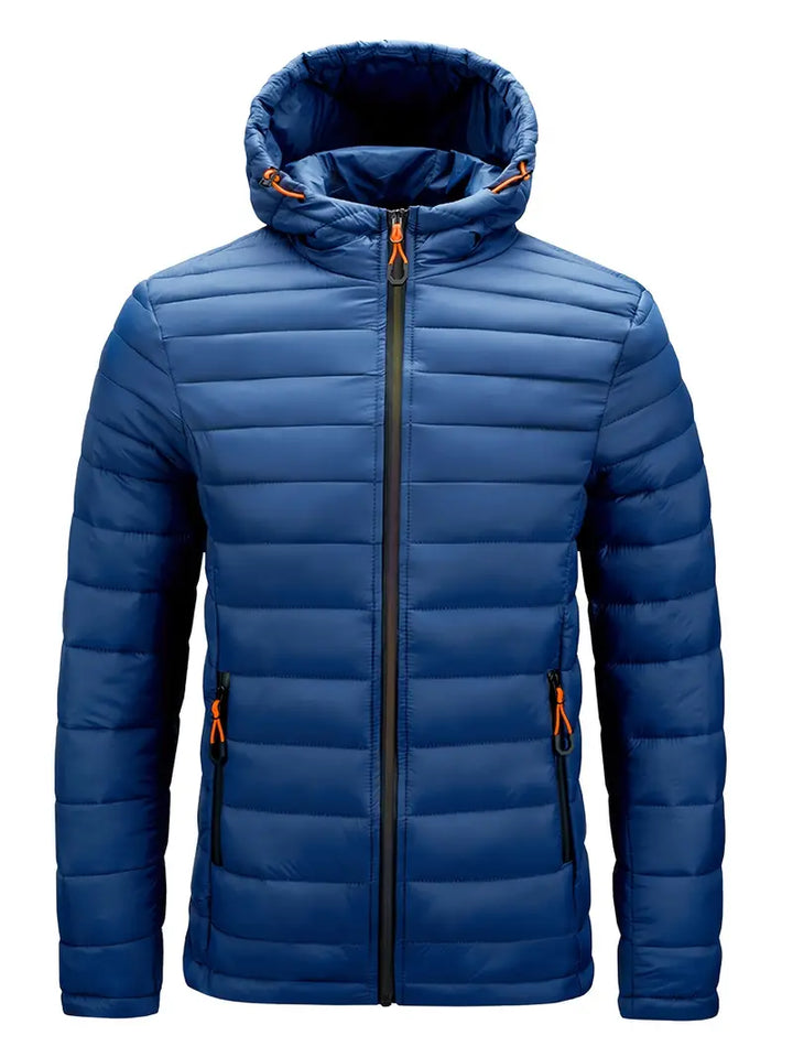 Arwen Women's Winter Puffer Jacket with Hood-Blue-S-State of Style