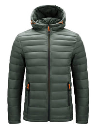 Arwen Women's Winter Puffer Jacket with Hood-Green-S-State of Style