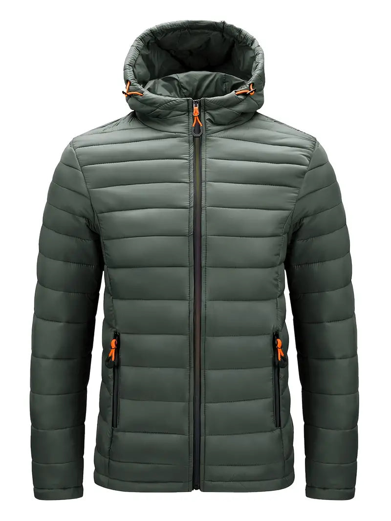 Arwen Women's Winter Puffer Jacket with Hood-Green-S-State of Style