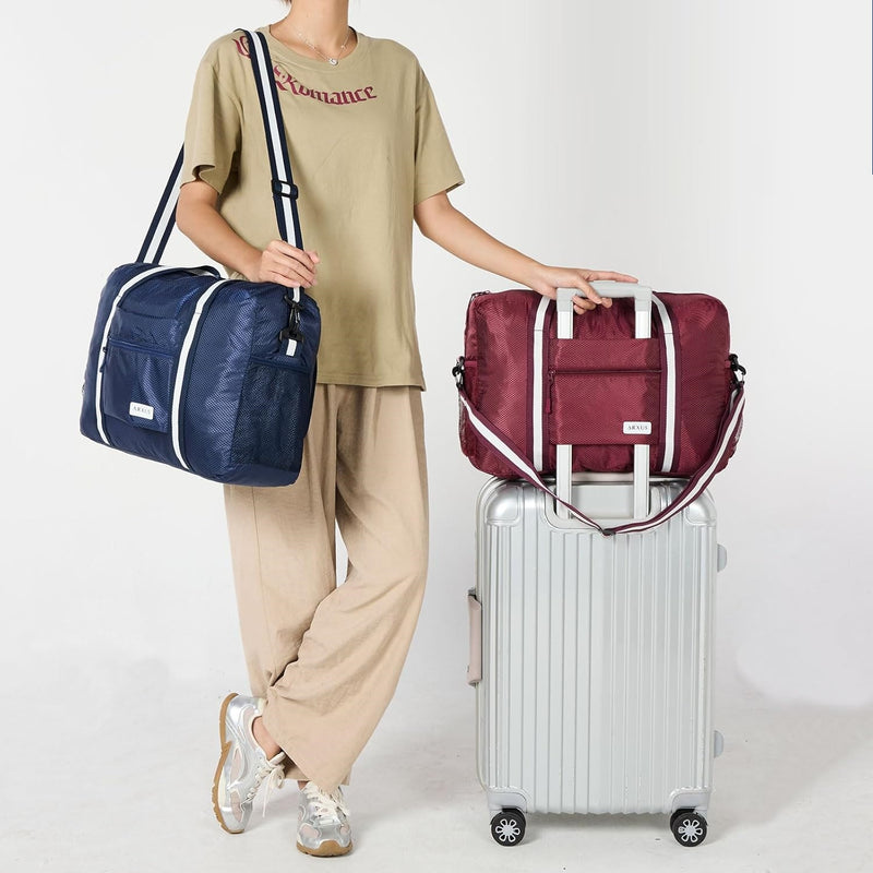 Lightweight Foldable Waterproof Travel Tote Bag – Compact Carry On Luggage