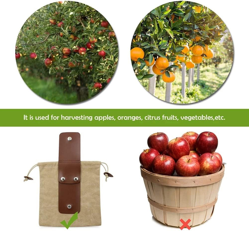 Collapsible Waxed Canvas Foraging Pouch with Leather Loop – 1+1 FREE