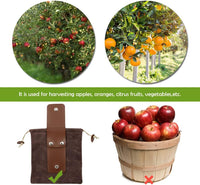Collapsible Waxed Canvas Foraging Pouch with Leather Loop – 1+1 FREE