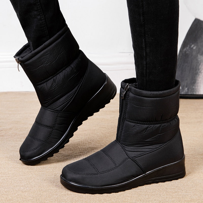 aseyBoost I Women's Waterproof Snow Boots-Black-3.5-State of Style