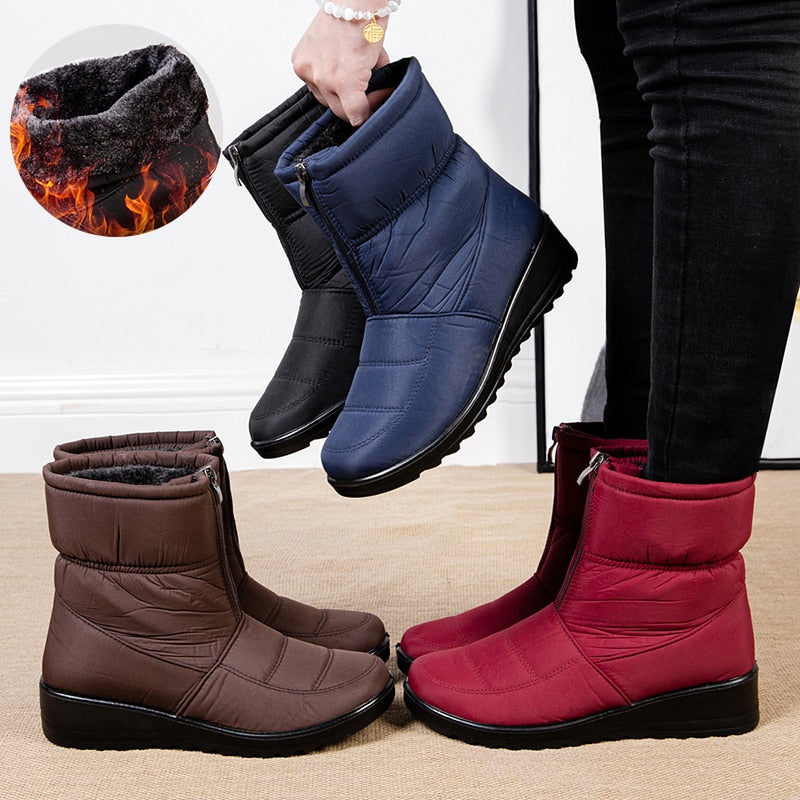 aseyBoost I Women's Waterproof Snow Boots-Black-3.5-State of Style