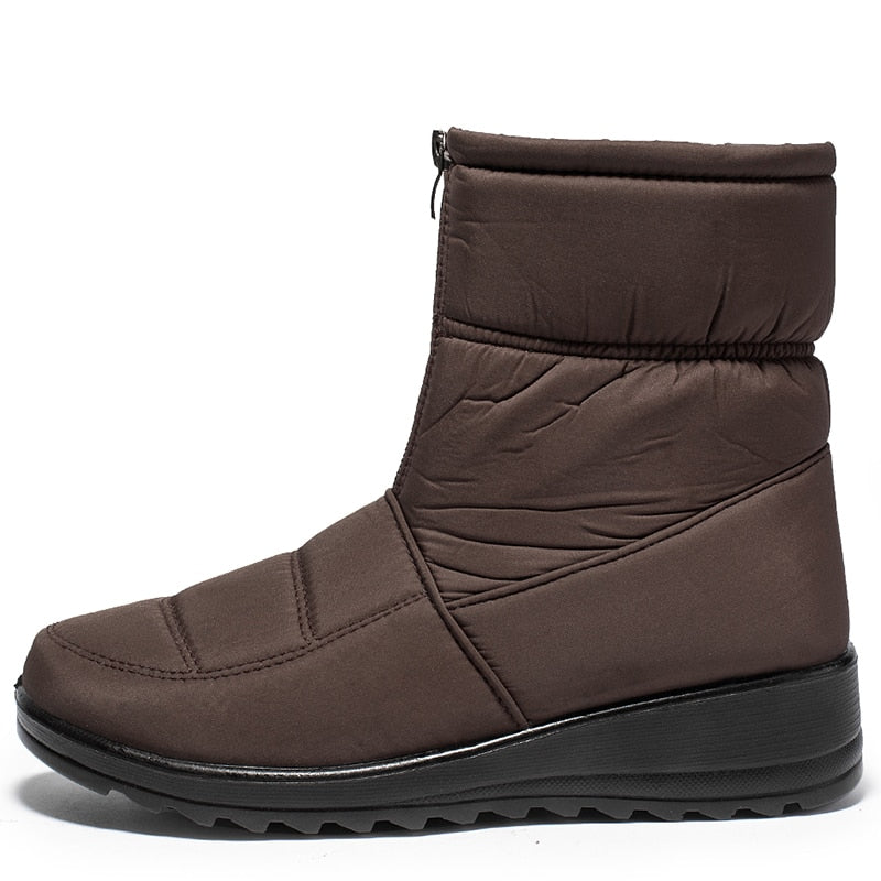 aseyBoost I Women's Waterproof Snow Boots-Brown-3.5-State of Style